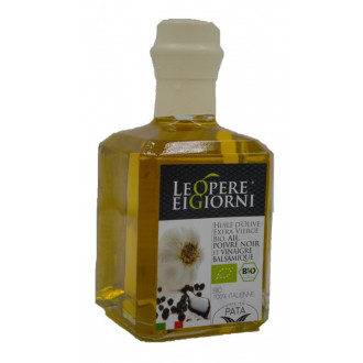 HUILE D'OLIVE EXTRA VIERGE BIO AIL ET POIVRE NOIR 250ML